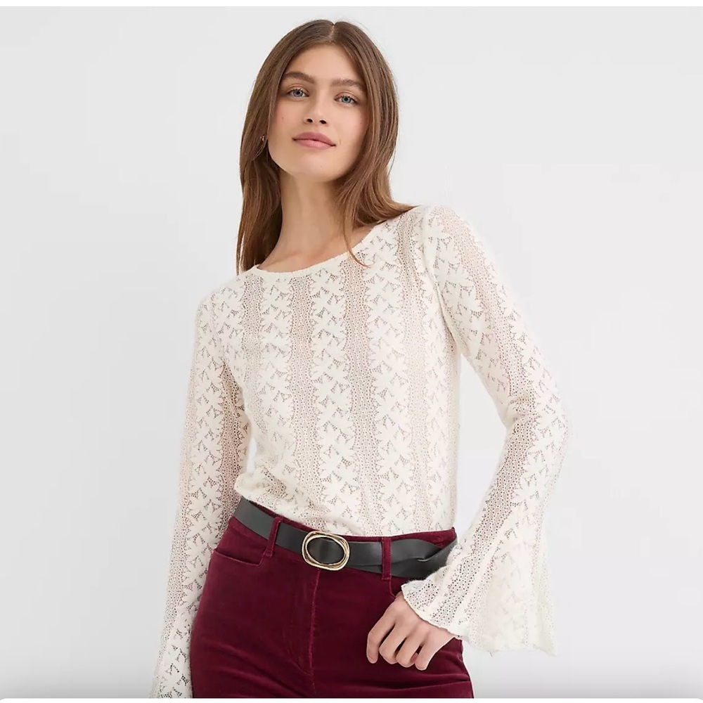 LOFT Cream Lace Blouse